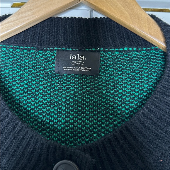 Dressed in Lala Rawr T-Rex Jacquard Cardigan black green SzS/M - Picture 7 of 9